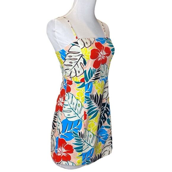 Hibiscus Mini Dress Womens S Tropicalcore Y2K Coquette Coconut Girl Summer Beach - Picture 3 of 11